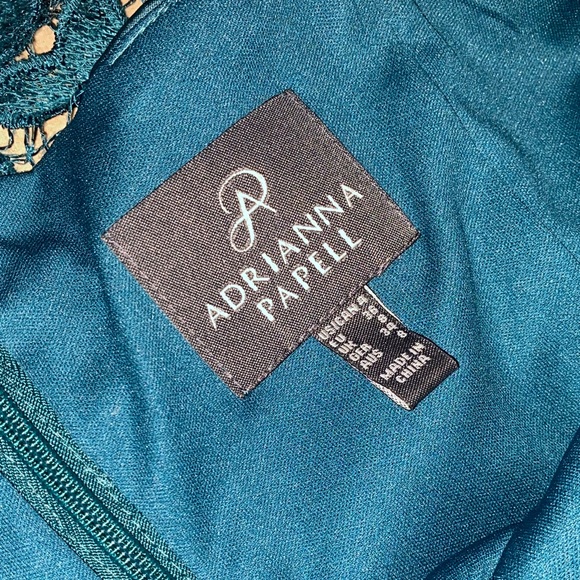 Adrianna Papell Emerald Green Embroidered Midi Dress - Picture 2 of 8